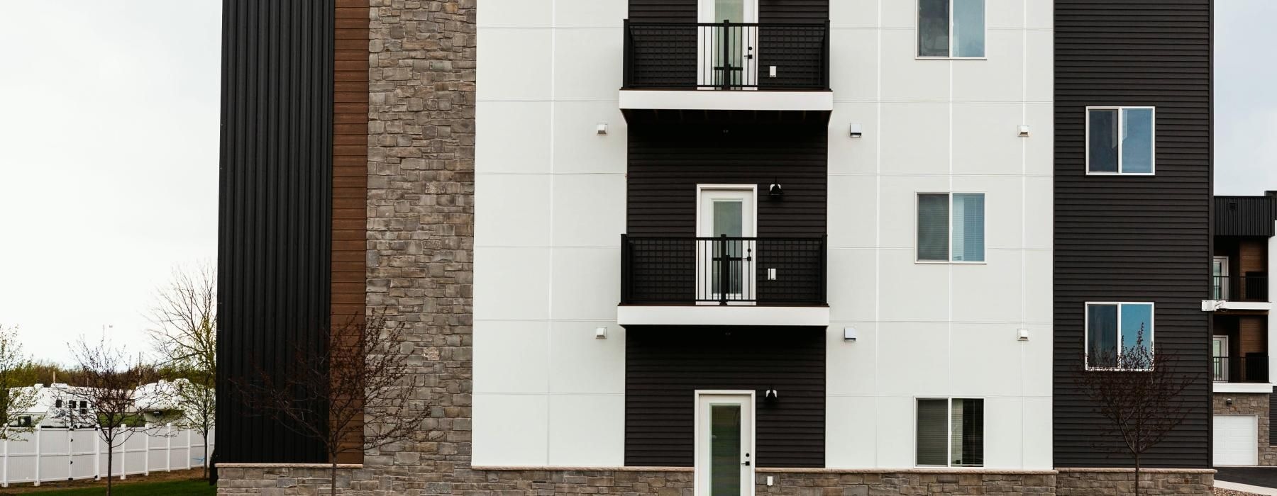 a building with a brick wall